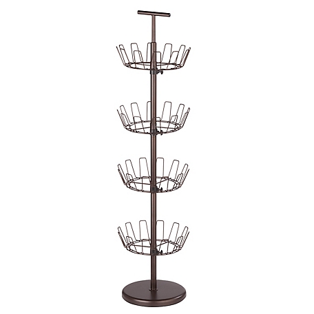 Honey-Can-Do 4-Tier Revolving 24-Pair Bronze Shoe Tree