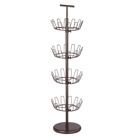 Honey-Can-Do 4-Tier Revolving 24-Pair Bronze Shoe Tree