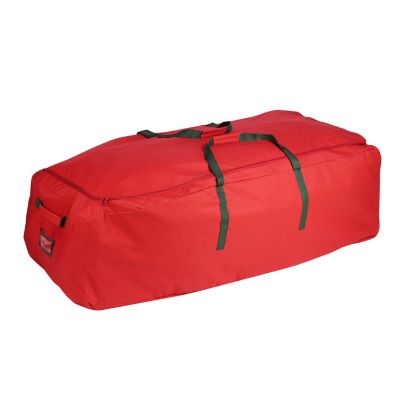 Honey-Can-Do Extra Large Christmas Tree Storage Bag with Wheels, Up to 10 ft., Red, SFT-09645