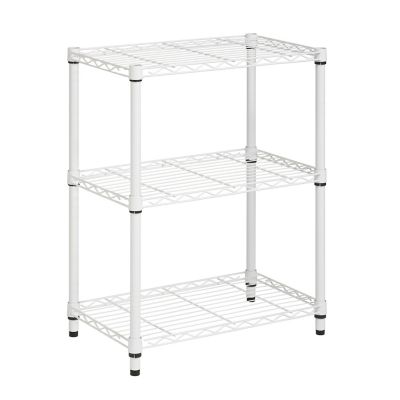 Honey-Can-Do 3-Tier Heavy-Duty Adjustable Shelving Unit with 250 lb. Weight Capacity, White