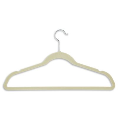 Honey-Can-Do 50 Pack Slim-Profile Non-Slip Velvet Hangers, White, HNG-01795