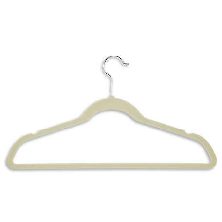 Honey-Can-Do 50 Pack Slim-Profile Non-Slip Velvet Hangers, White