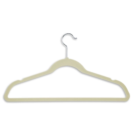 Honey-Can-Do 50 Pack Slim-Profile Non-Slip Velvet Hangers, White, HNG-01795
