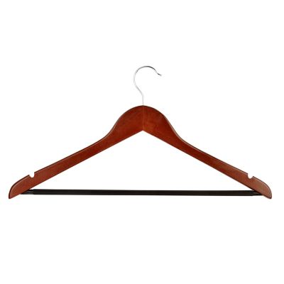 Honey-Can-Do Non-Slip Cherry Wood Swivel Hangers, 24 pk., HNG-01335