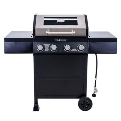 Even Embers 4-Burner Propane Gas Grill with Glass Window, 38,000 BTU