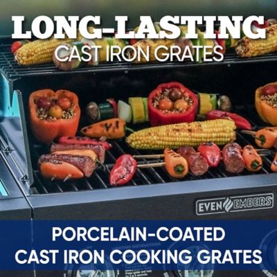 Image showing  4-Burner Propane Gas Grill with Glass Window, Black