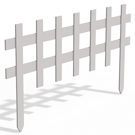 Greenes Fence 36 in. x 18 in. Wood Garden Picket Fence, White