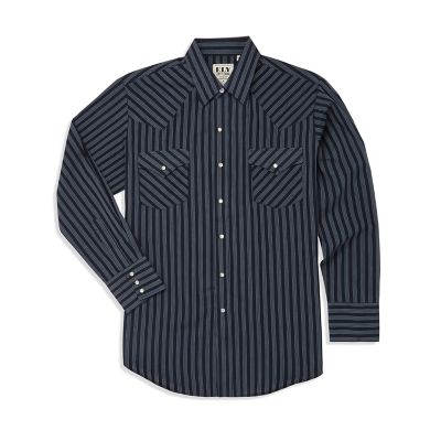 Ely Cattleman Men's Stripe Western Long-Sleeve Snap-Front Shirt