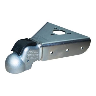 Demco 2-5/16 in. 50-Degree A-Frame EZ Latch Composite Handle Bolt-On Cast Coupler with Jack Hole, 21,000 lb., Silver