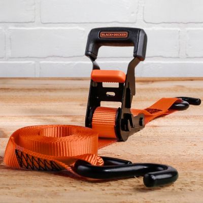 Image showing  1 in. x 10 ft. Medium-Duty Ratchet Tie-Down Straps, 2,500 lb. Break Strength, 4-Pack