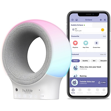 Hubble Connected Eclipse Smart Wi-Fi Audio Monitor and Soother Machine, HCSECLPSWB