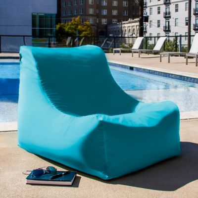 Image showing  Ponce Outdoor Bean Bag Chair, Light Blue