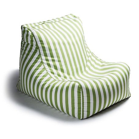 Jaxx Ponce Outdoor Bean Bag Chair, Lime Striped