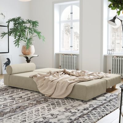 Image showing  Alon Daybed / Fold-Out Queen-Size Mattress , Ivory