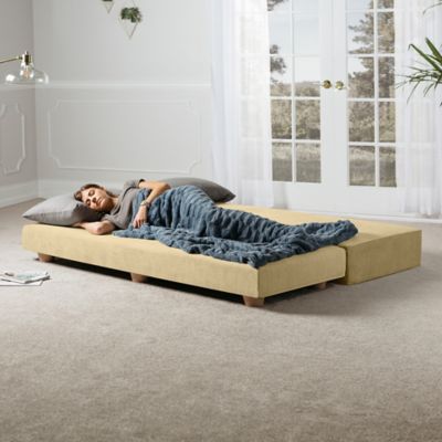 Image showing  Alon Daybed / Fold-Out Queen-Size Mattress, Camel