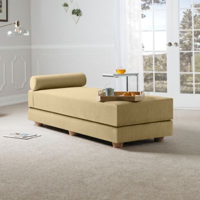Image showing  Alon Daybed / Fold-Out Queen-Size Mattress, Camel