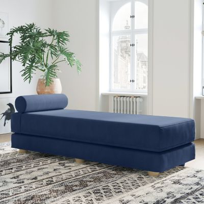 Image showing  Alon Daybed / Fold-Out Queen-Size Mattress, Indigo