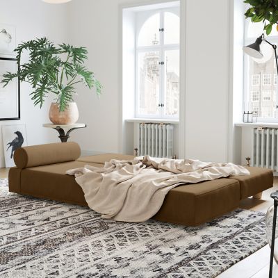 Image showing  Alon Daybed / Fold-Out Queen-Size Mattress, Coffee