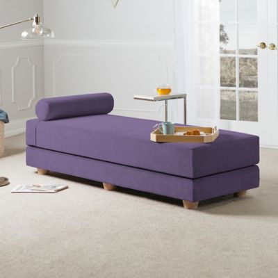 Image showing  Alon Daybed / Fold-Out Queen-Size Mattress, Plum