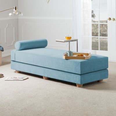 Image showing  Alon Daybed / Fold-Out Queen-Size Mattress, Turquoise