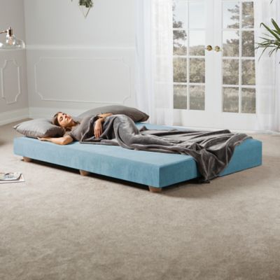 Image showing  Alon Daybed / Fold-Out Queen-Size Mattress, Turquoise