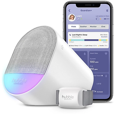 Hubble Connected Guardian+ Smart Wireless, Wi-Fi Enabled Baby Movement Monitor, HCSGUARDIANX