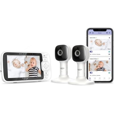 Hubble Connected Nursery Pal Cloud Twin Smart Wi-Fi Enabled Baby Monitor, HCSNPCL2