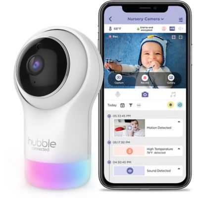 Hubble Connected Nursery Pal Glow Smart Wi-Fi Enabled Baby Monitor, HCSNPGLHWB