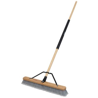 Harper 24 in. Indoor Hardwood/Steel Handle Push Broom for Pet Hair, Sand, Saw Dust and Wood Shavings