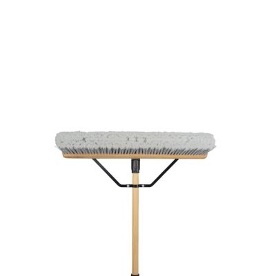 Image showing  24 in. Indoor Hardwood/Steel Handle Push Broom for Pet Hair, Sand, Saw Dust and Wood Shavings