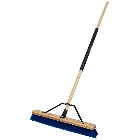 Harper 24 in. All-Purpose Hardwood/Steel Handle Push Broom for Dust and Gravel