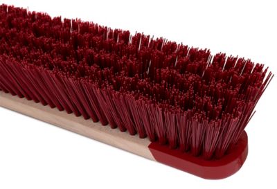 Image showing 5 th Harper 24 in. Premium All-Purpose Hardwood/Steel Handle Push Broom for Dirt, Soil, Mulch, Grass and Oil Dry