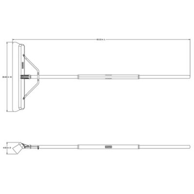 Image showing  24 in. Premium Outdoor Hardwood/Steel Handle Push Broom for Dirt, Soil, Mulch, Grass and Oil Dry