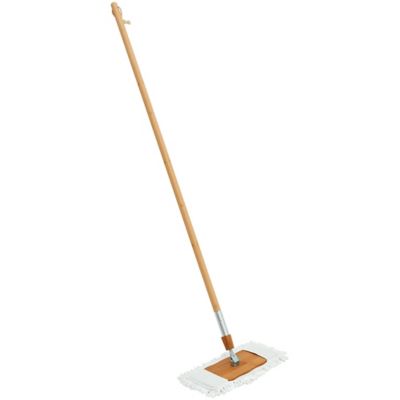 Harper Live.Love.Clean. 12.8 in. W Bamboo Handle Microfiber Flat Mop with a Wraparound Refill Pad for Fine Dirt and Pet Hair