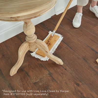 Image showing  Live.Love.Clean. 12.8 in. W Bamboo Hook and Loop Dust Mop Refill Pad