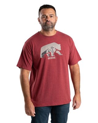 Berne Men's Short Sleeve Big Bear Barn Logo T-Shirt