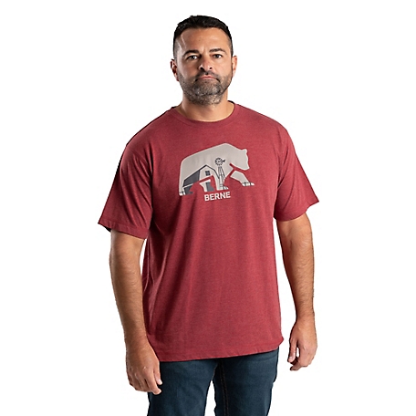 Berne Men's Short Sleeve Big Bear Barn Logo T-Shirt