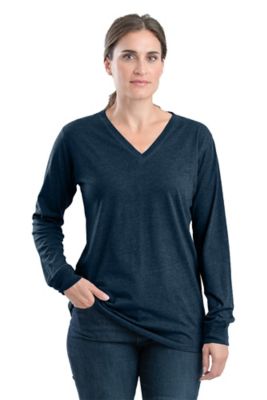 Berne Women's Performance V-Neck Long-Sleeve T-Shirt