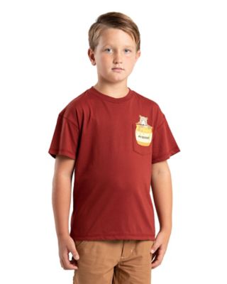 Berne Kid's Short Sleeve Honey Bear Logo T-Shirt