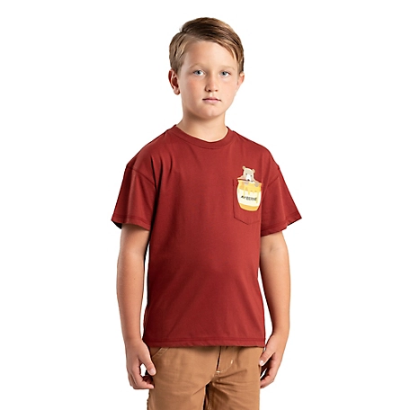 Berne Kid's Short Sleeve Honey Bear Logo T-Shirt