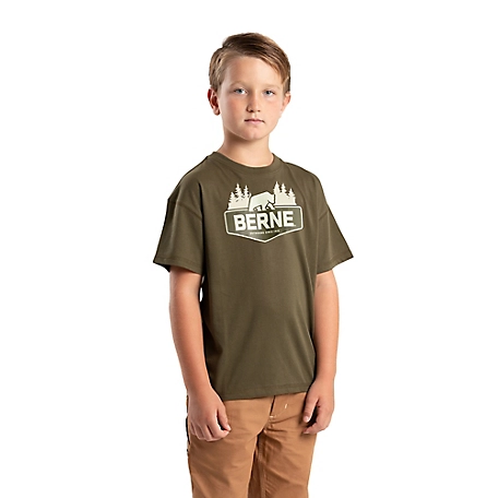 Berne Kid's Short Sleeve Outdoor Logo T-Shirt