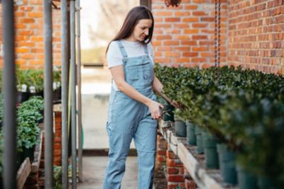 Image showing  Women's Vintage Washed Flex Hickory Stripe Unlined Bib Overalls