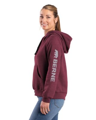 Image showing 2 th Berne Women's Signature Sleeve Hooded Pullover Sweatshirt