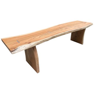 AmeriHome Santa Fe Collection Acacia Wood Indoor/Outdoor Live Edge Bench