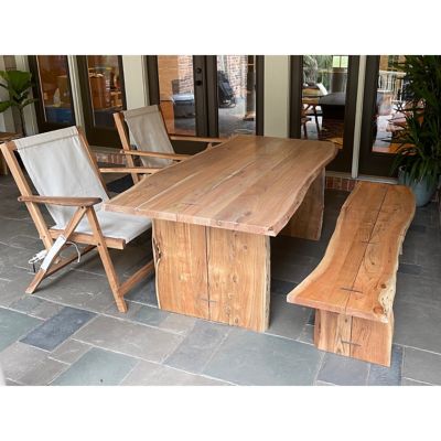 Image showing  Santa Fe Collection Acacia Wood Indoor/Outdoor Live Edge 5 pc. Dining Set