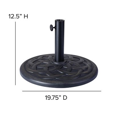 Image showing  Kona Universal Cement Patio Umbrella Base with Weatherproof Plastic Polymer Coating - 19.25 in. Diameter