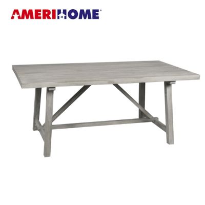 AmeriHome Trestle Farm House Mango Wood 58 in. Dining Table