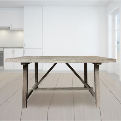 Image showing  Trestle Farm House Mango Wood 58 in. Dining Table