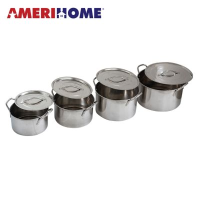 AmeriHome 8 pc. Stainless Steel Stock Pot Set, SSTP4