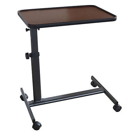 AmeriHome Adjustable Height Rolling Over Bed Table